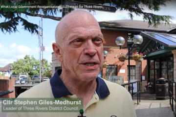 Cllr Stephen Giles-Medhurst explaining about Local Government Reorganisation on YouTube.