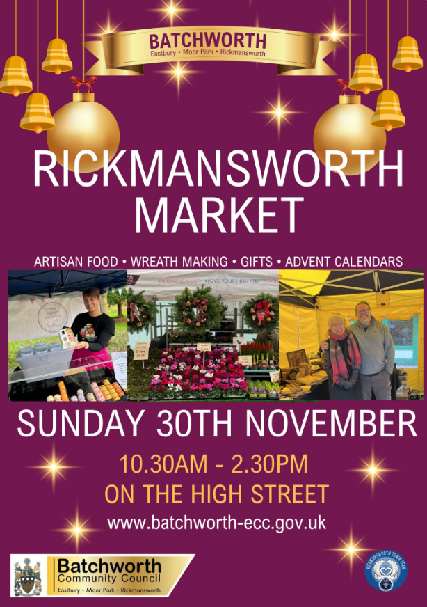 Sunday 30 November Rickmansworth Market