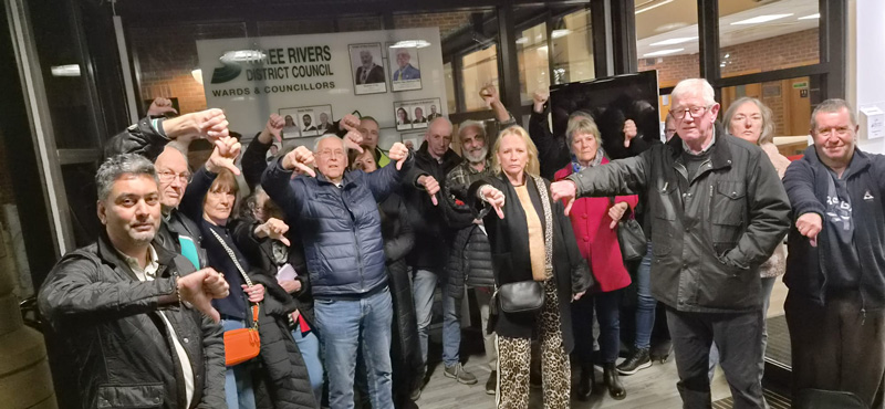 Residents who attended the Climate Change and Leisure Committee meeting all walked out in protest.