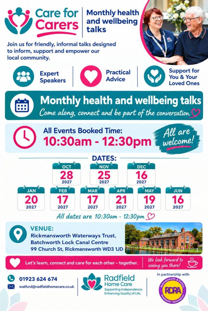 Care for Carers monthly health and wellbeing talks